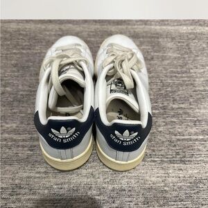Adidas Stan Smith White and Navy Sneakers